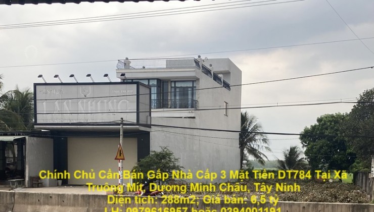 Chính Chủ Cần Bán Gấp Nhà Cấp 3 Mặt Tiền DT784 Tại Xã Truông Mít, Dương Minh Châu, Tây Ninh